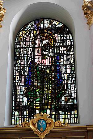 St Mary le Bow - Detail of Stained Glass